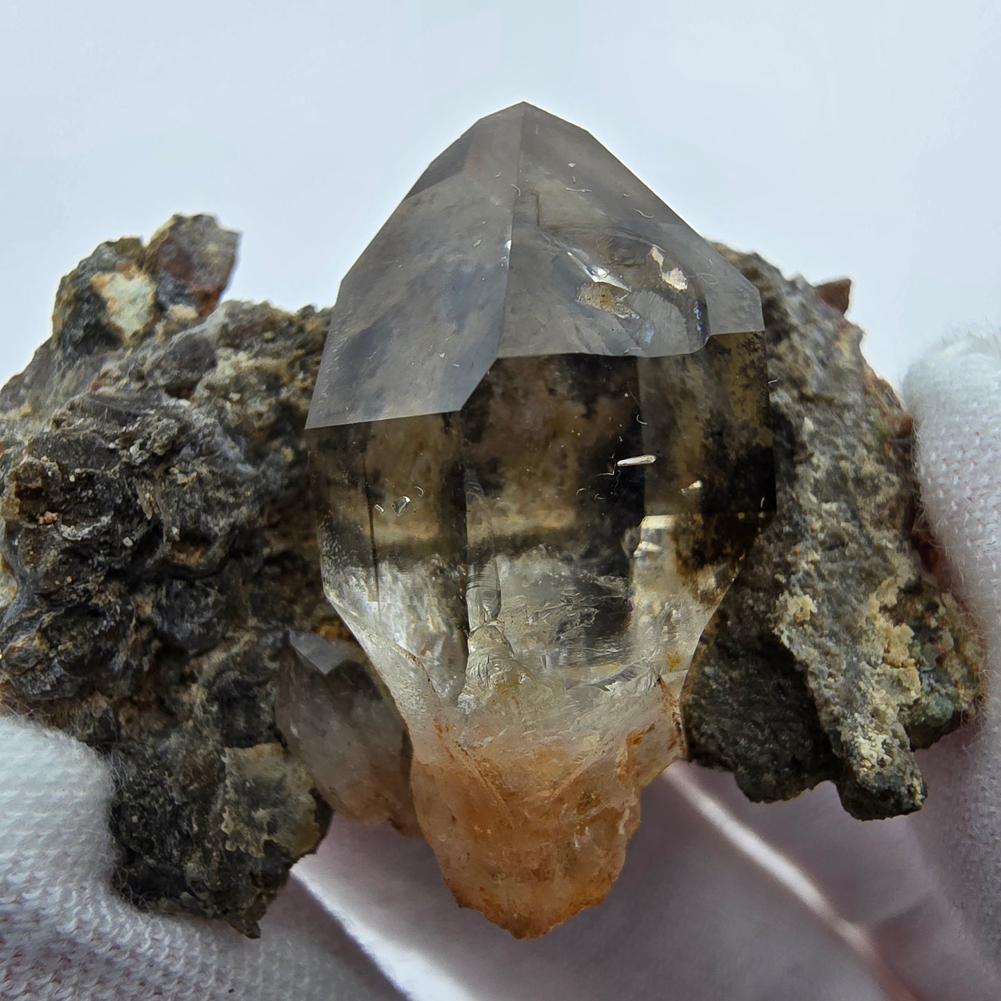 Phantom Rauchquarz Zepter auf Matrix Goboboseb, Namibia 39*33*20mm Sammlung