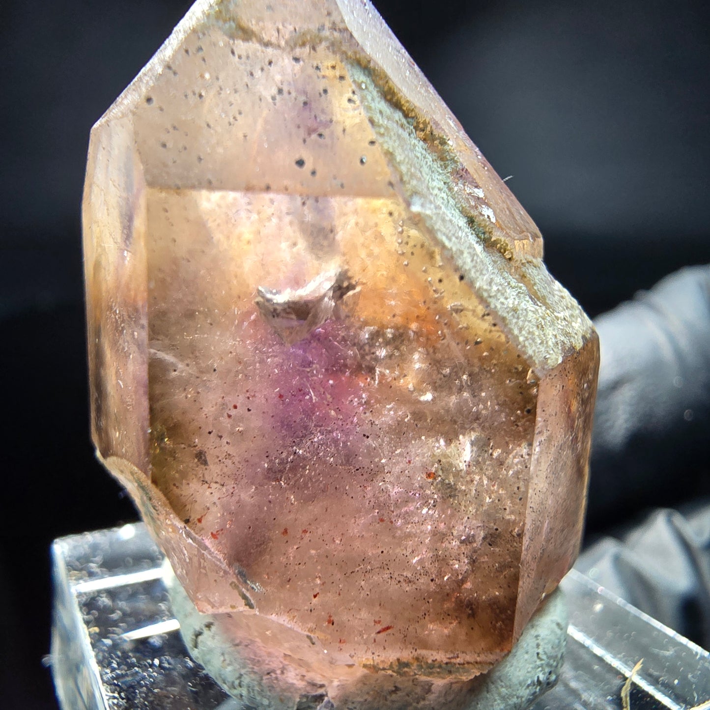 Klare Phantom Amethyst Spitze lila braun Brandberg, Namibia 34*26*23mm Sammlung