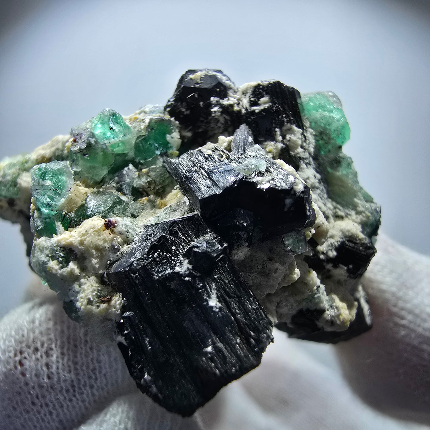 Phantom Fluorite Muscovite Schörl Tourmaline Orthoclase Erongo, Namibia 83*55*29mm