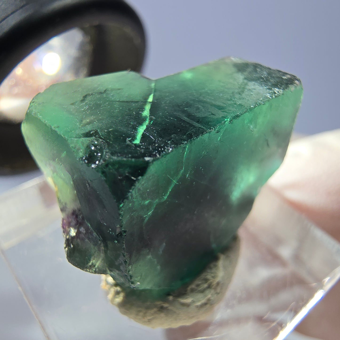 Klarer Phantom Fluorit Würfel parkettiert, grün Okorusu, Namibia 21*17*16mm