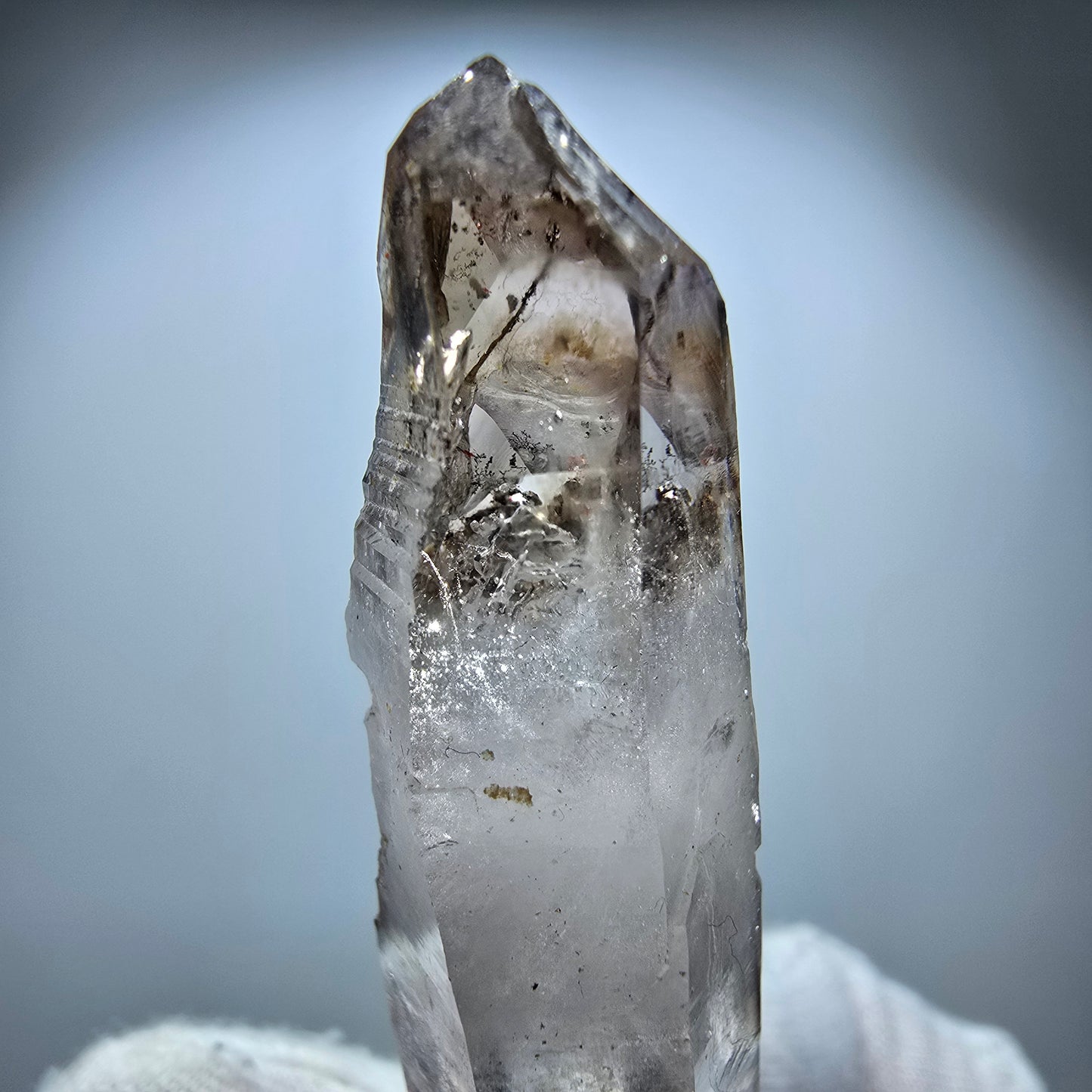 Klarer Phantom Rauchquarz DT Zepter Kristall Goboboseb, Namibia 58*17*15mm