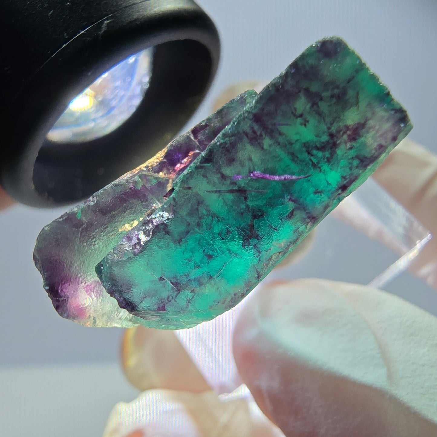 Rare Fluorite Cube Specimen, green purple Okorusu, Namibia 27*27*13mm
