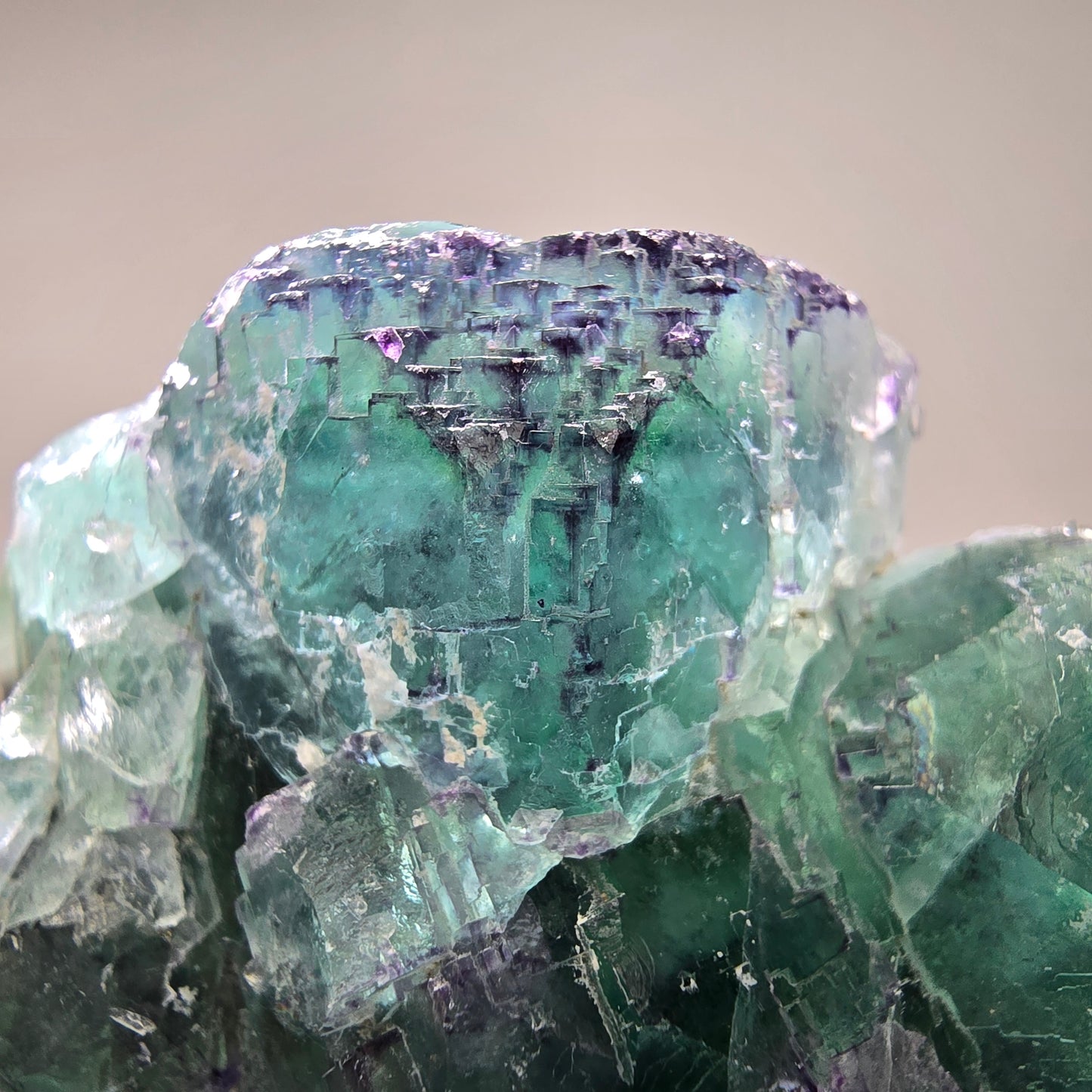 Große Phantom Fluorit Würfel Stufe grün lila zonar Okorusu, Namibia 116*64*31mm