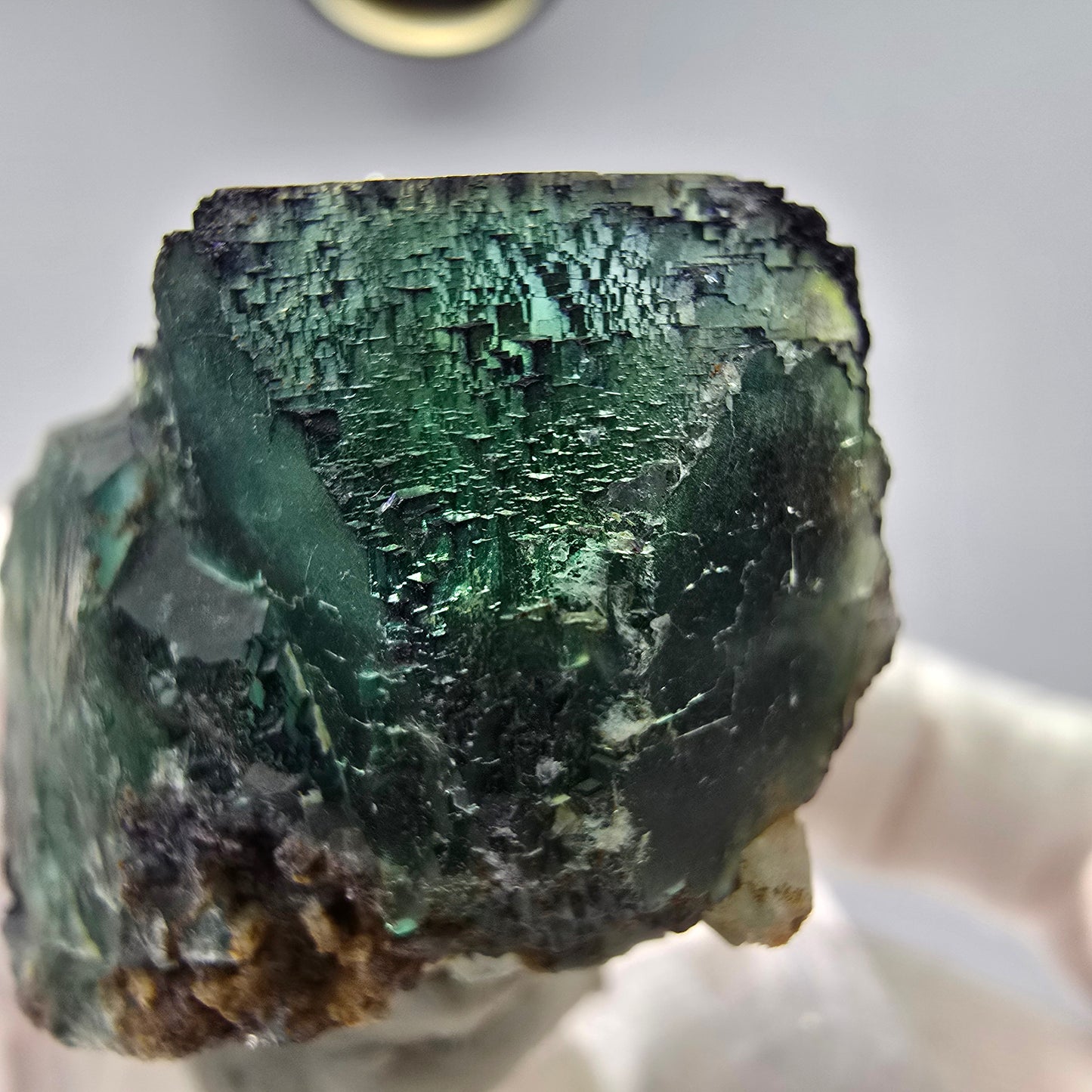 Phantom Fluorit Würfel Stufe grün lila gelb gestuft Okorusu, Namibia 55*33*32mm