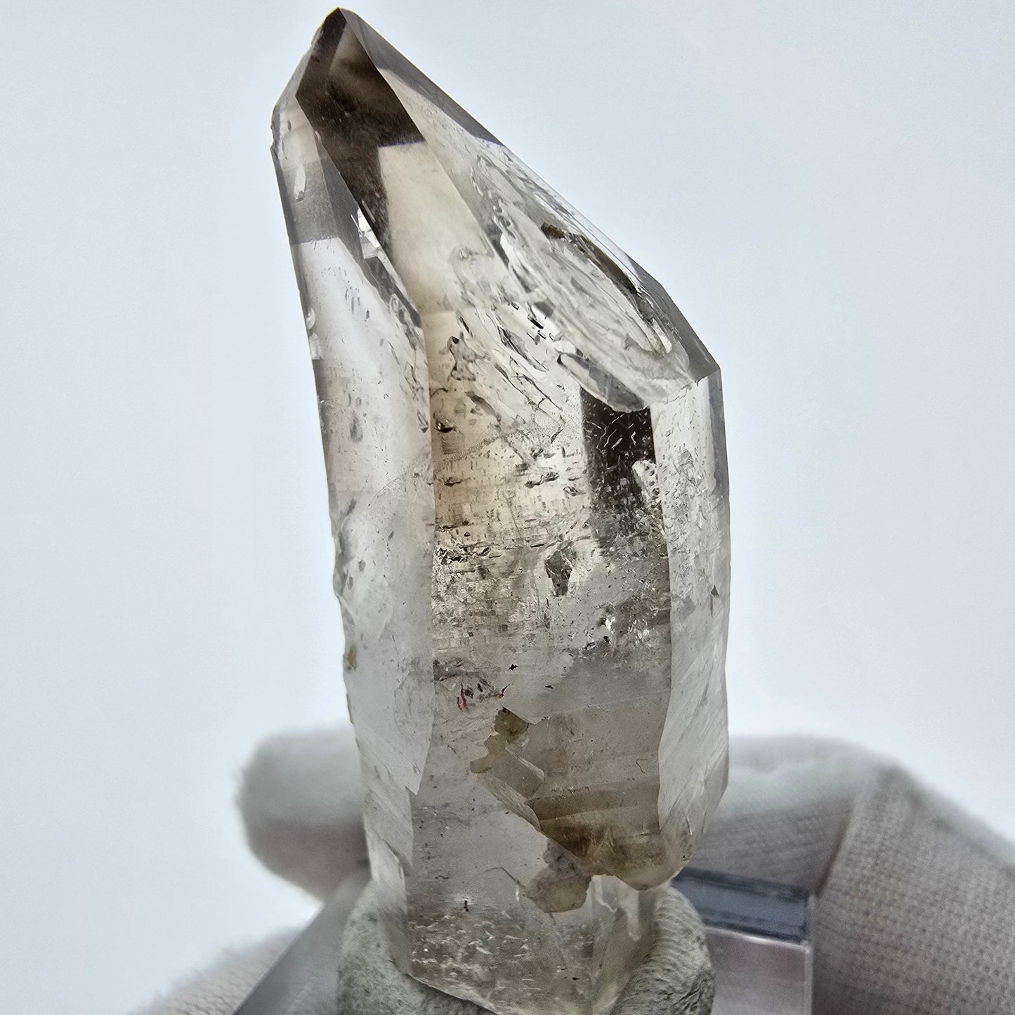Enhydro Phantom Smoky Quartz Sceptre Tip 2x Bubble Goboboseb, Namibie 50*22*18mm