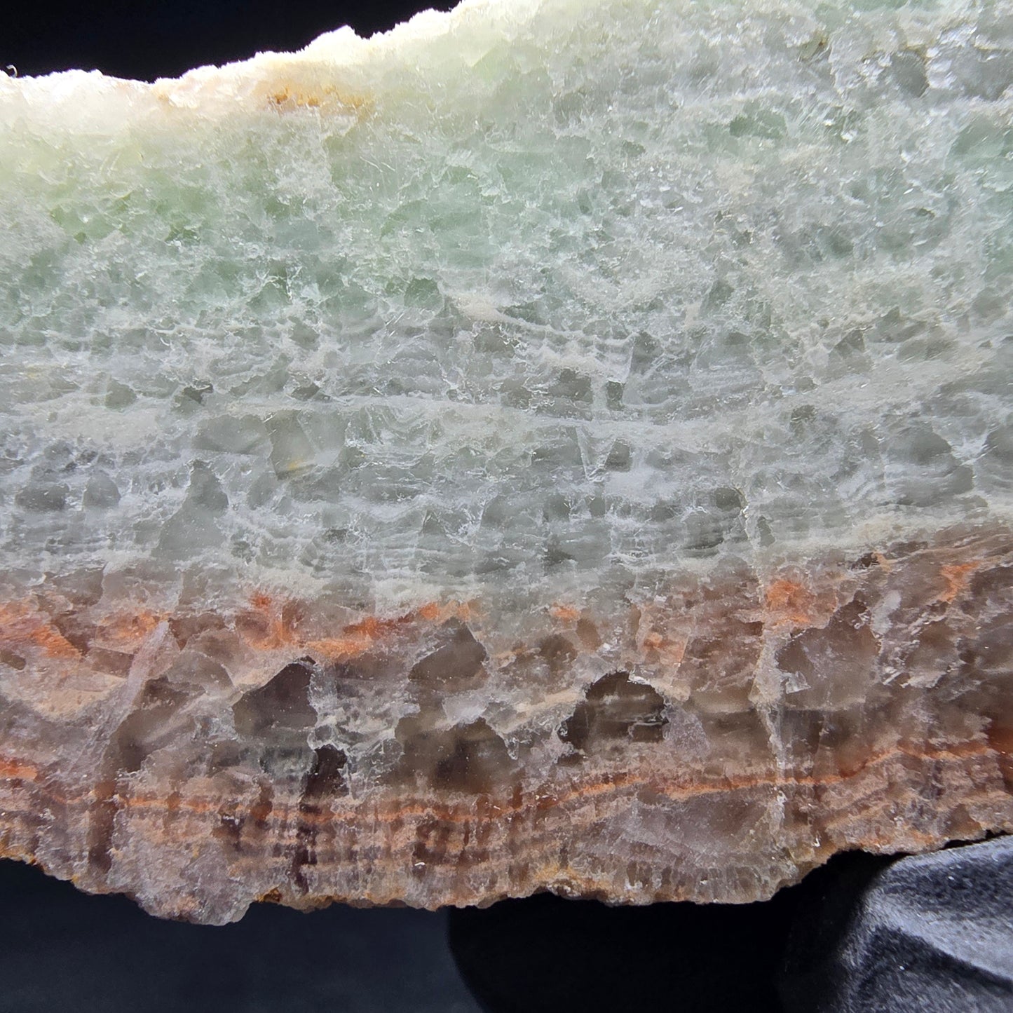 Schöner Fluorit Anschnitt grün rot 114*39*15mm Unbekannt Mineraliensammlung