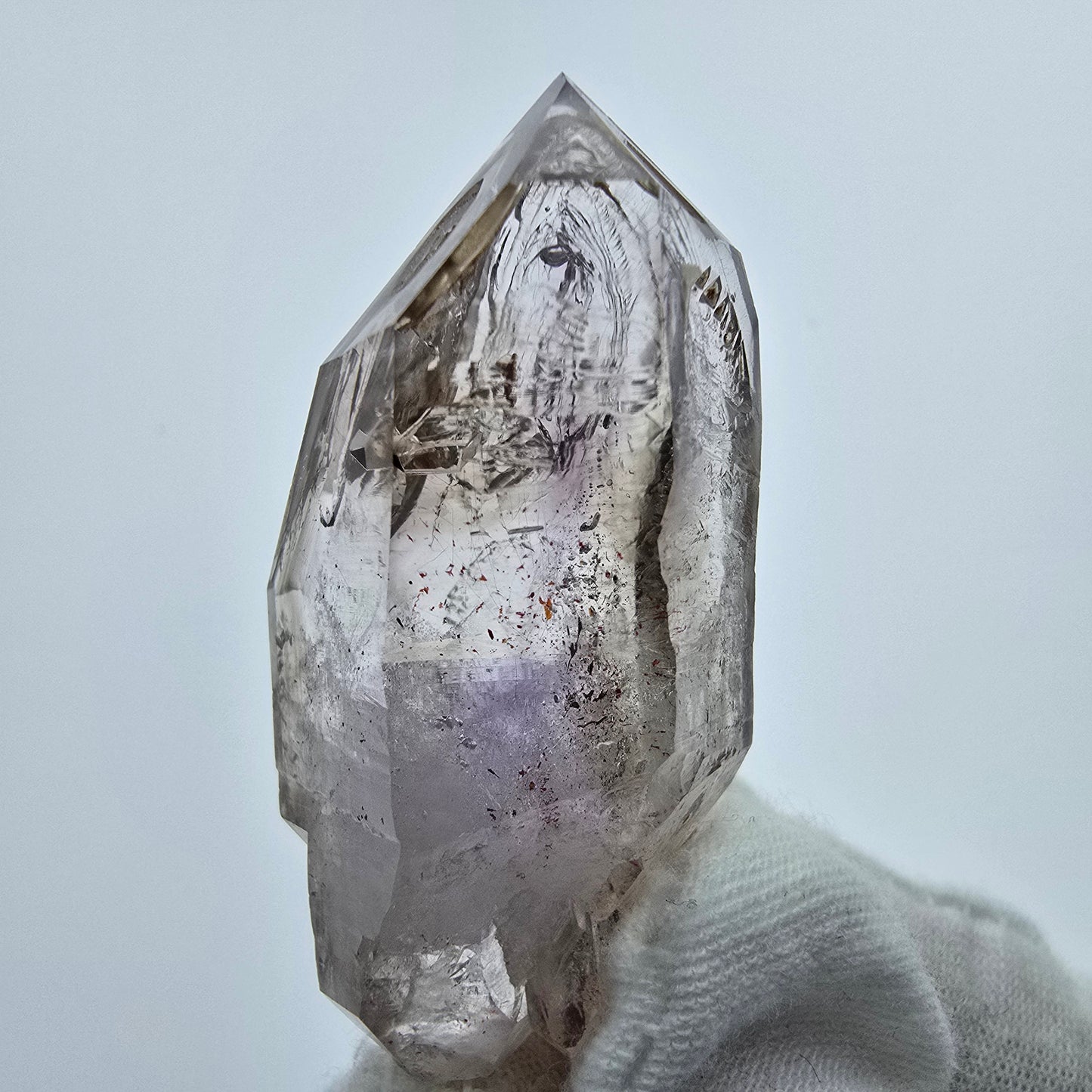 Enhydro Phantom Amethyst DT Zepter, 3x Blase Goboboseb, Namibia 51*22*22mm