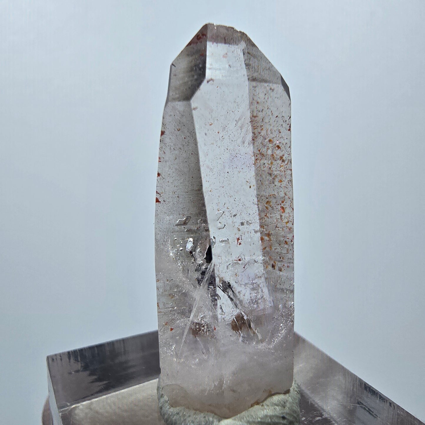 Améthyste fantôme avec hématite Goboboseb, Namibie 34 x 13 x 8 mm