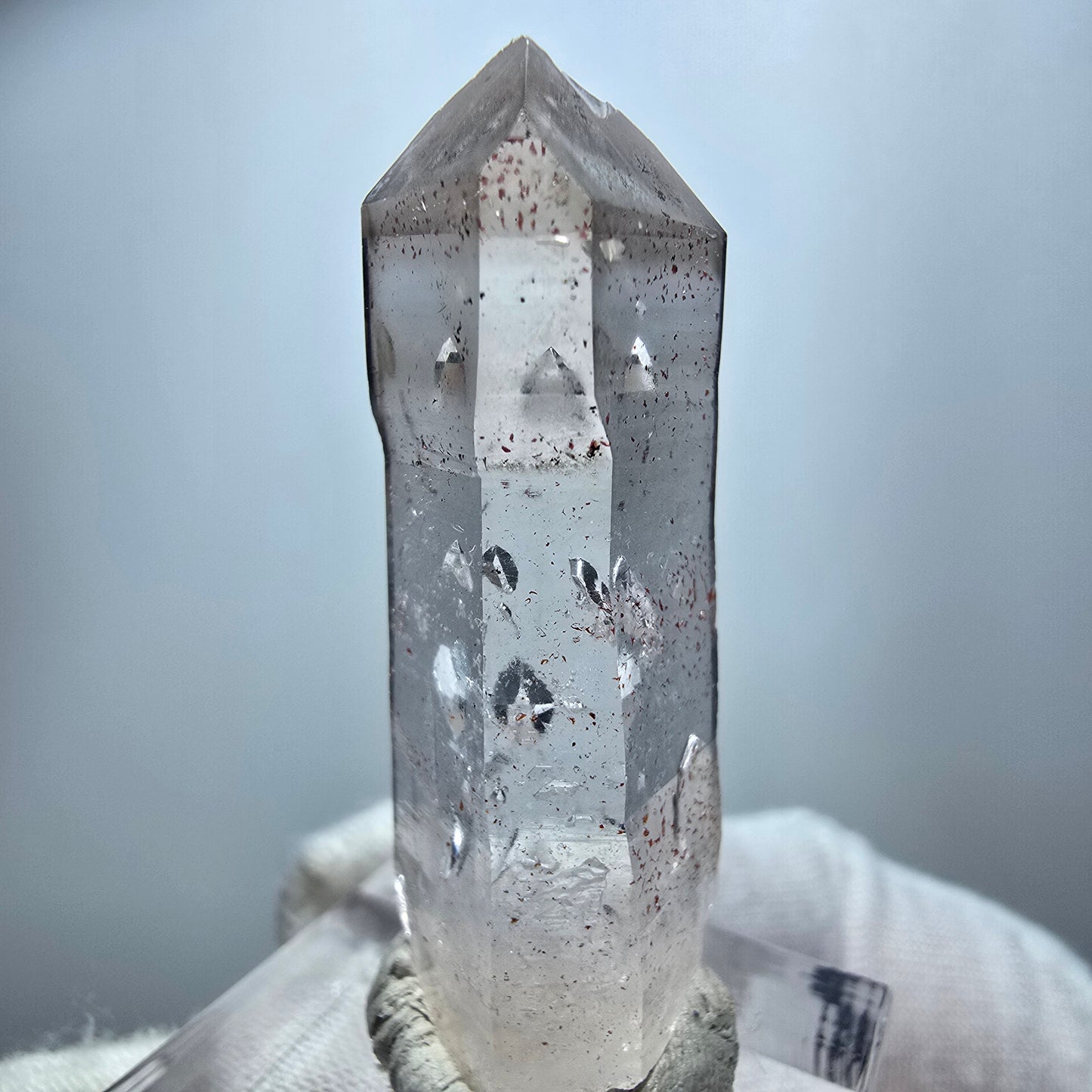 Seltener Phantom Rauchquarz Eisen Zepter Kristall Goboboseb, Namibia 42*15*14mm