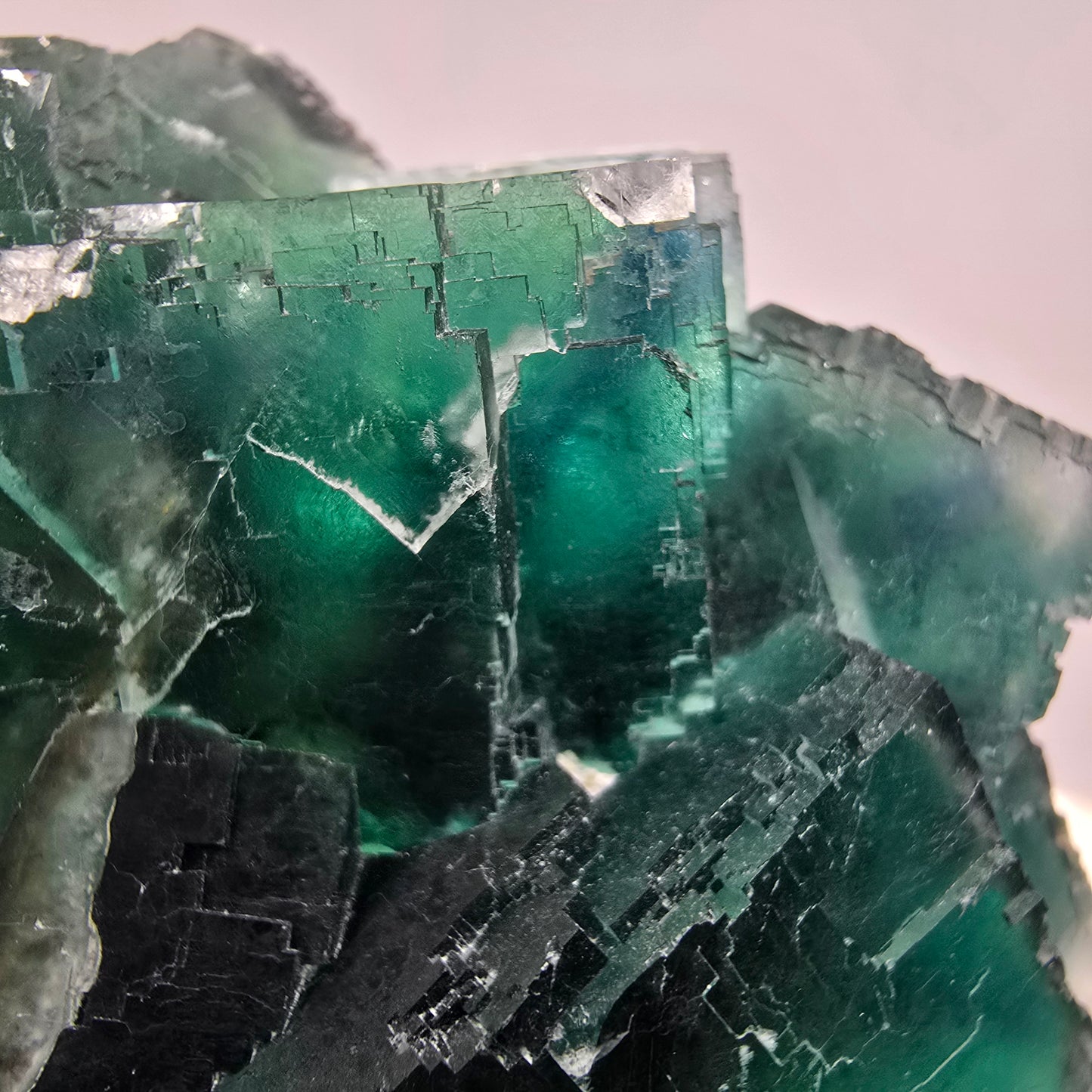 Große Phantom Fluorit Würfel Stufe grün Okorusu, Namibia 97*92*67mm Sammlung