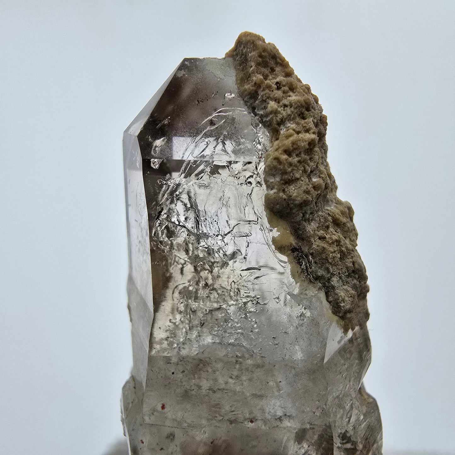 Enhydro Phantom Rauchquarz DT Zepter Quarz 2x Blase Goboboseb Namibia 46*21*17mm