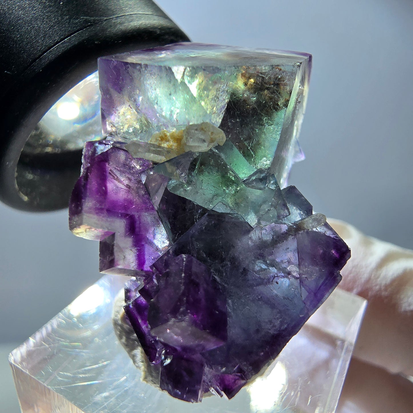 Rare Fluorite Cube Specimen, green purple Okorusu, Namibia 35*27*20mm