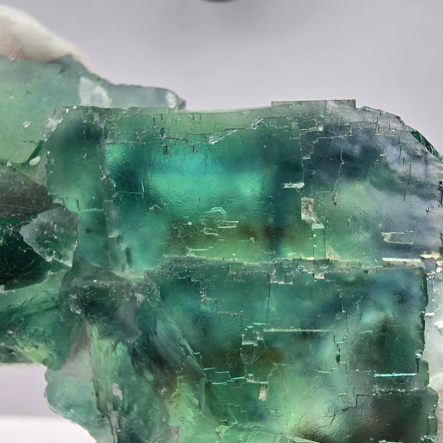 Große Phantom Fluorit Würfel Stufe grün braun Okorusu, Namibia 90*54*30mm