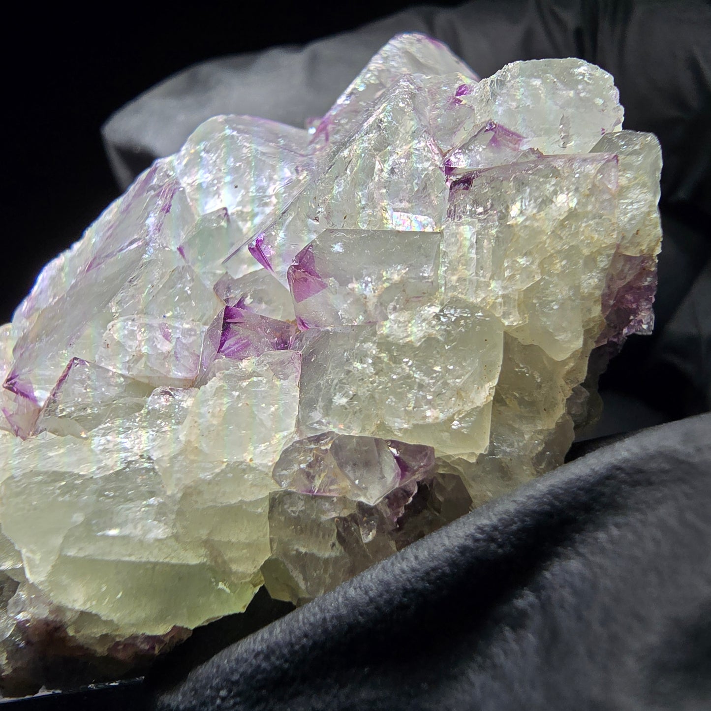 Zonare Fluorite Cube Tier Violet Vert Okorusu, Namibie 44*41*19mm Collection