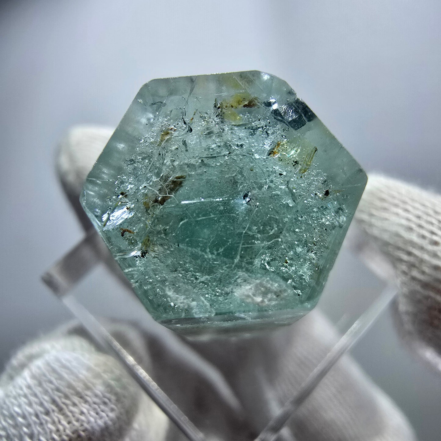 Seltener Aquamarin X mit Schörl Turmalin Erongo, Namibia 22*18*16mm