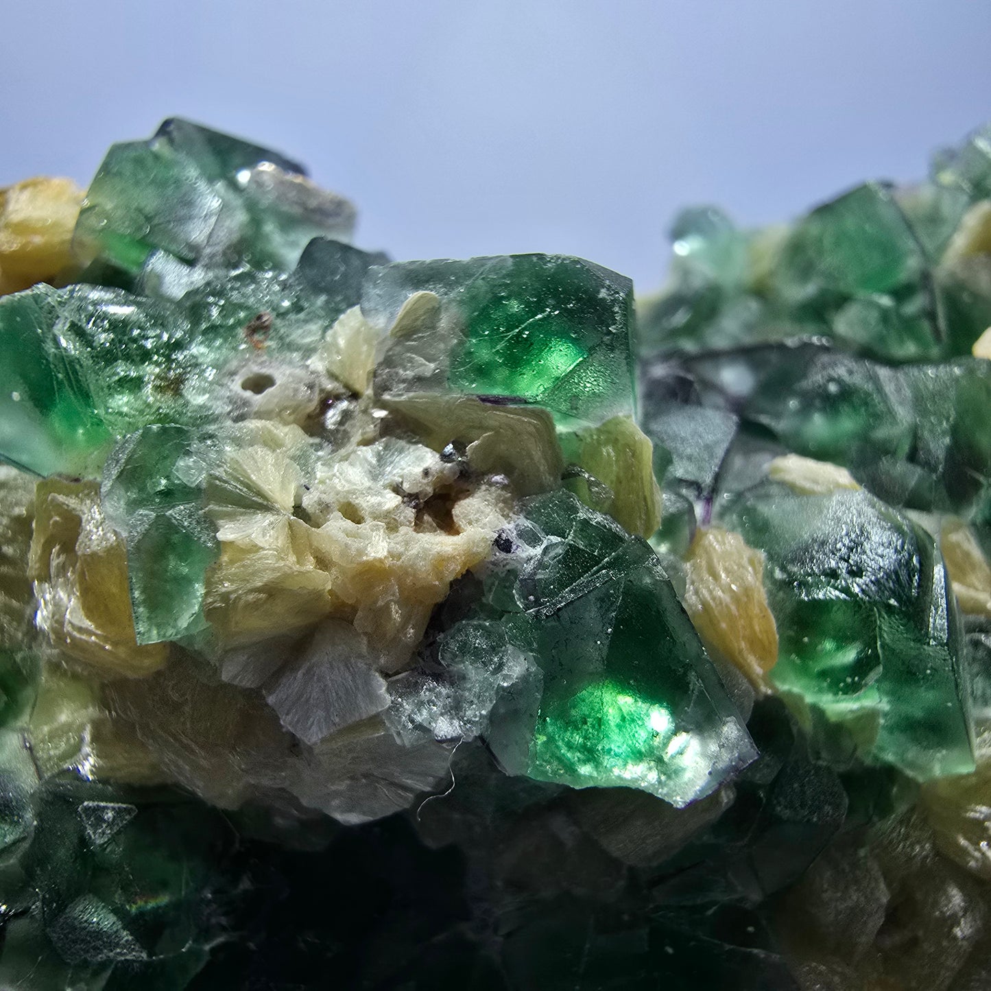 Phantom Fluorite Cube Schorl Tourmaline Muscovite Specimen Erongo Namibia 102*62*54mm