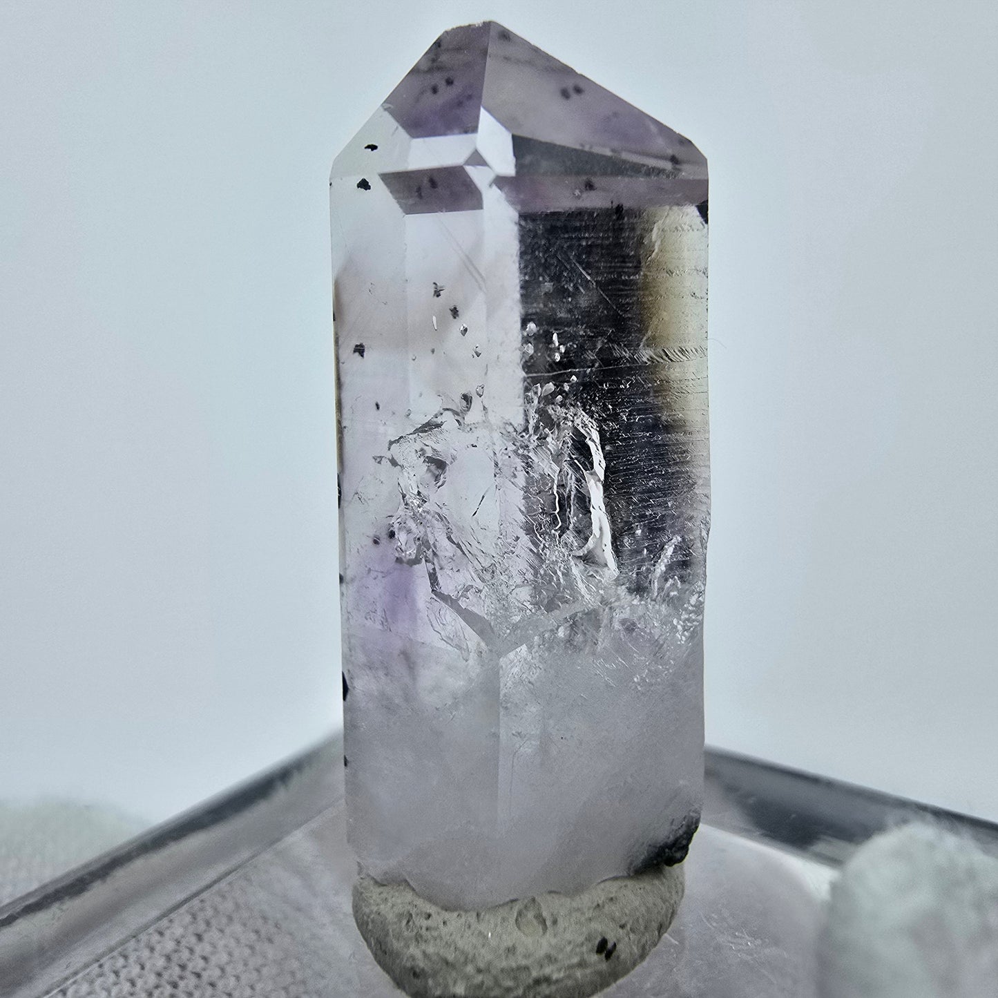 Phantom Amethyst Hämatit Kristall Streep Mine Goboboseb Namibia 29*13*8mm
