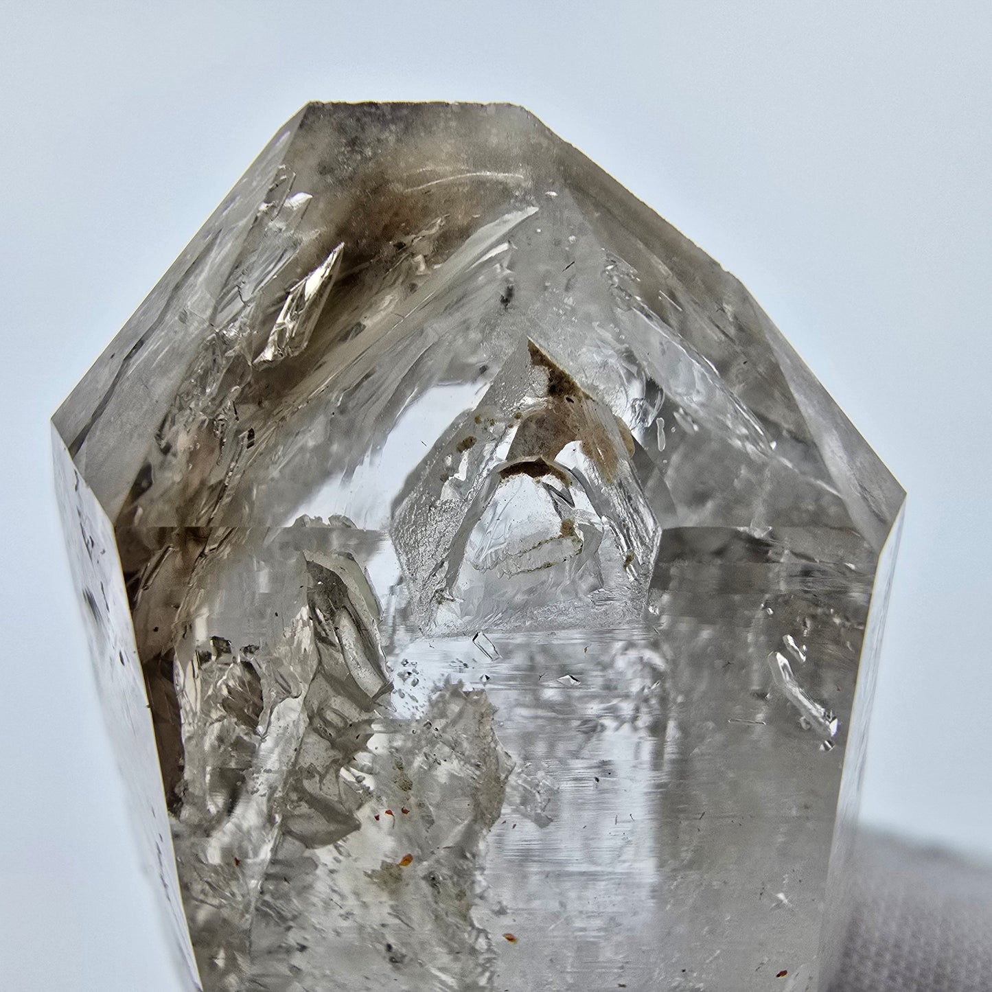 Enhydro Phantom Smoky Quartz Point 2x Bubble Goboboseb Namibie 42*31*19mm Collection