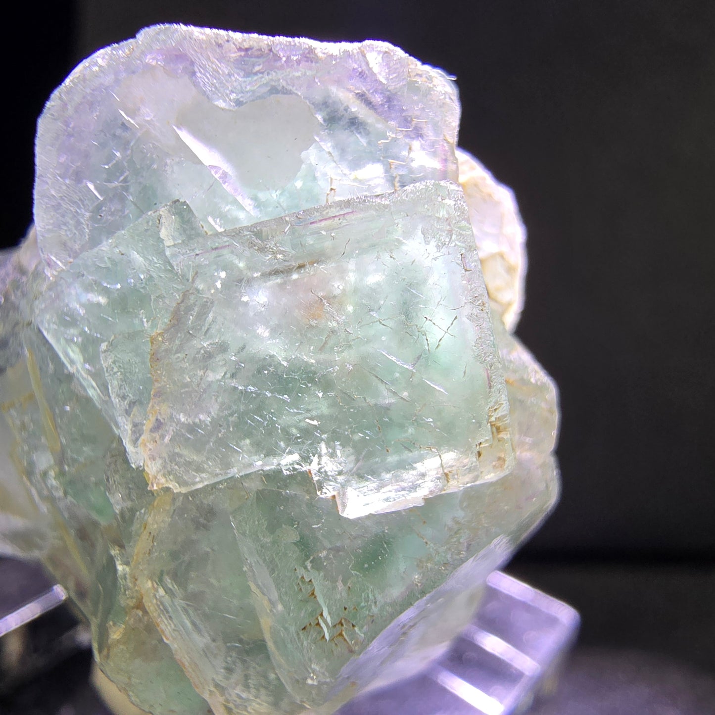 Glasklare Phantom Fluorit Würfel Stufe grün 31*26*16mm Okorusu, Namibia Sammlung