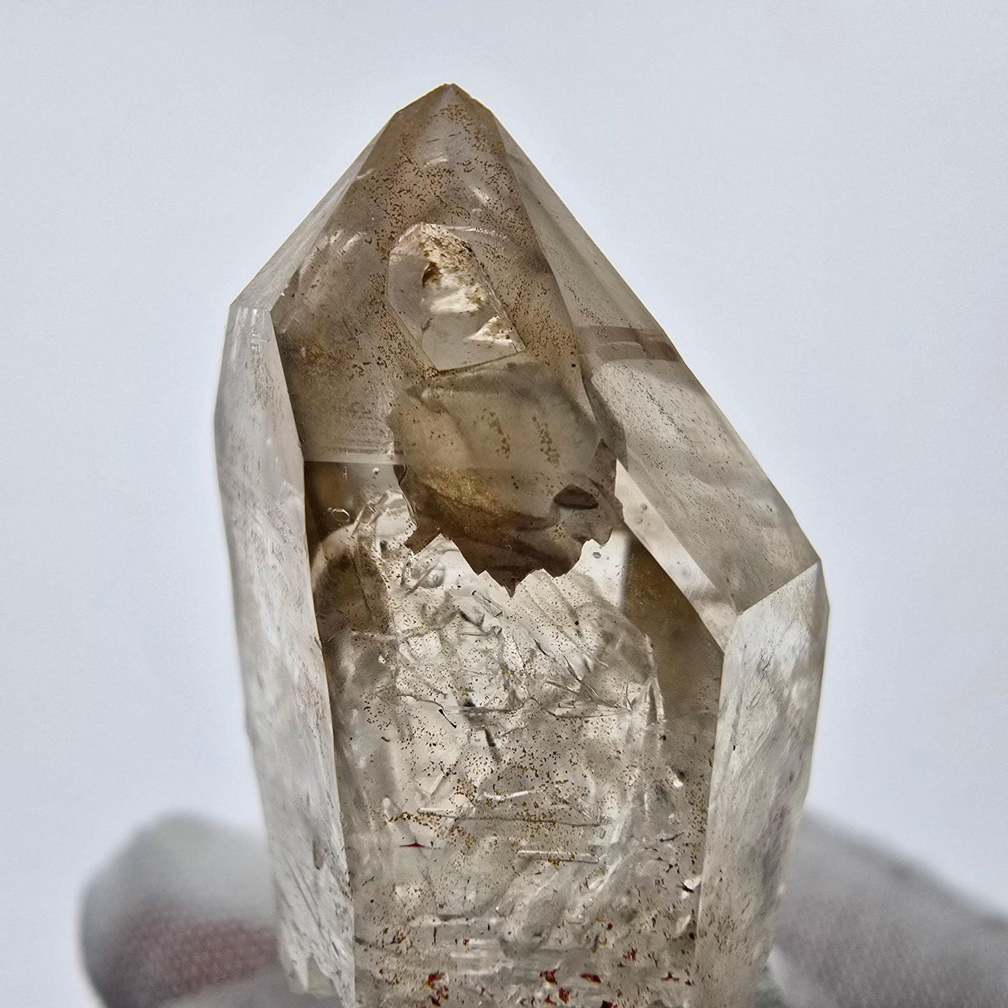 Enhydro Phantom Smoky Quartz Point 4x Bubble Goboboseb Namibie 41*25*19mm Collection