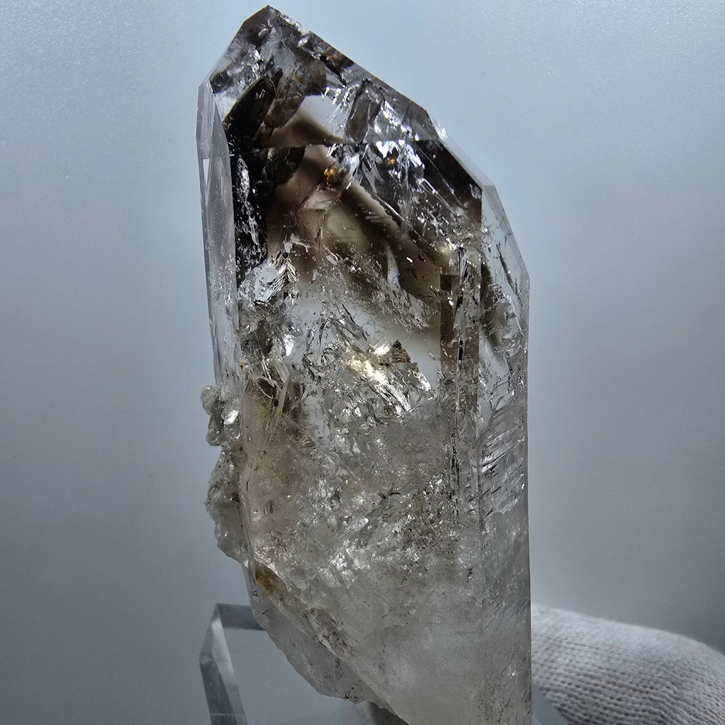 Enhydro Phantom Smoky Quartz Tip, 2x Bubble Valentine Pocket Goboboseb Namibia 83*37*27mm
