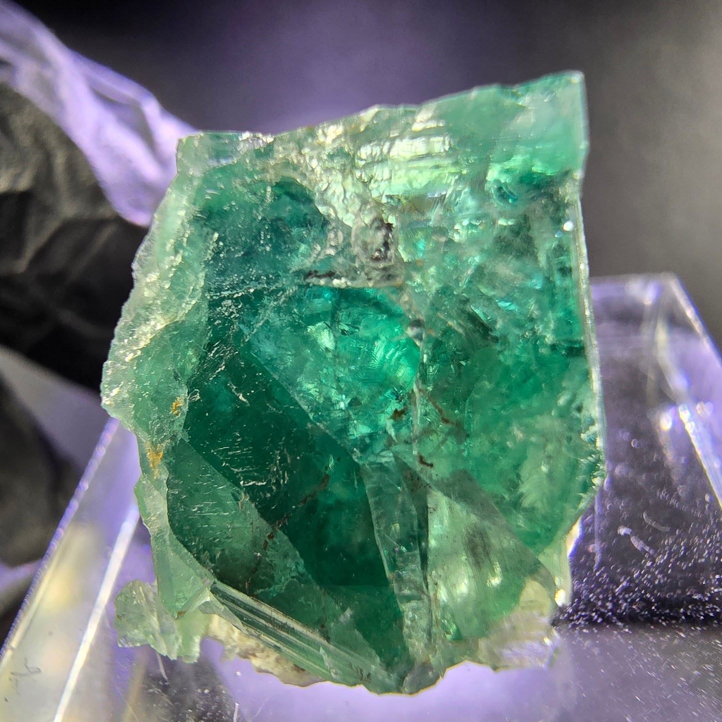 Klarer Fluorit Würfel grün 23*18*13mm Okorusu, Namibia Mineraliensammlung