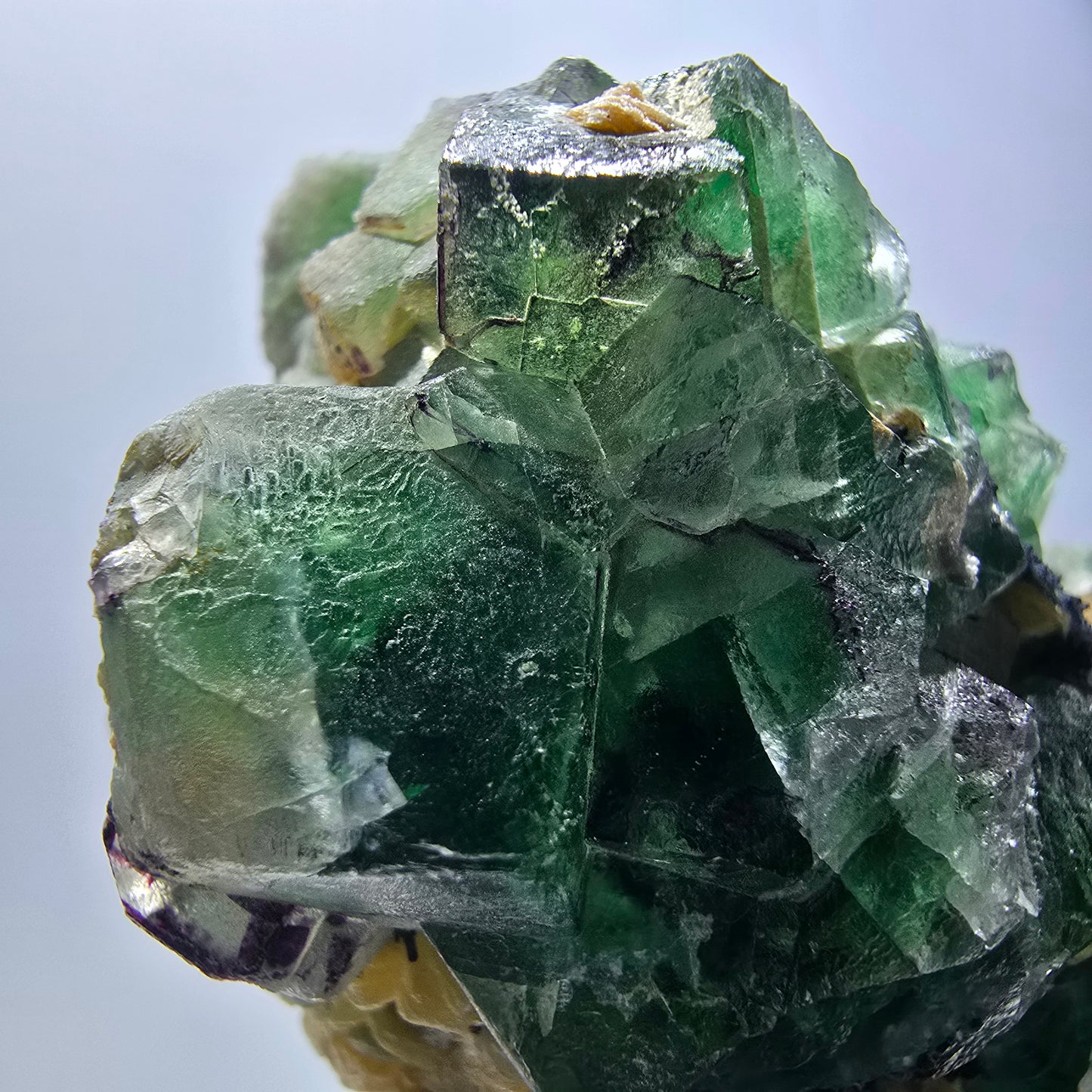 Phantom Fluorit Würfel, Rauchquarz, Schörl Turmalin, Hyalit Erongo, Namibia 66*49*37mm