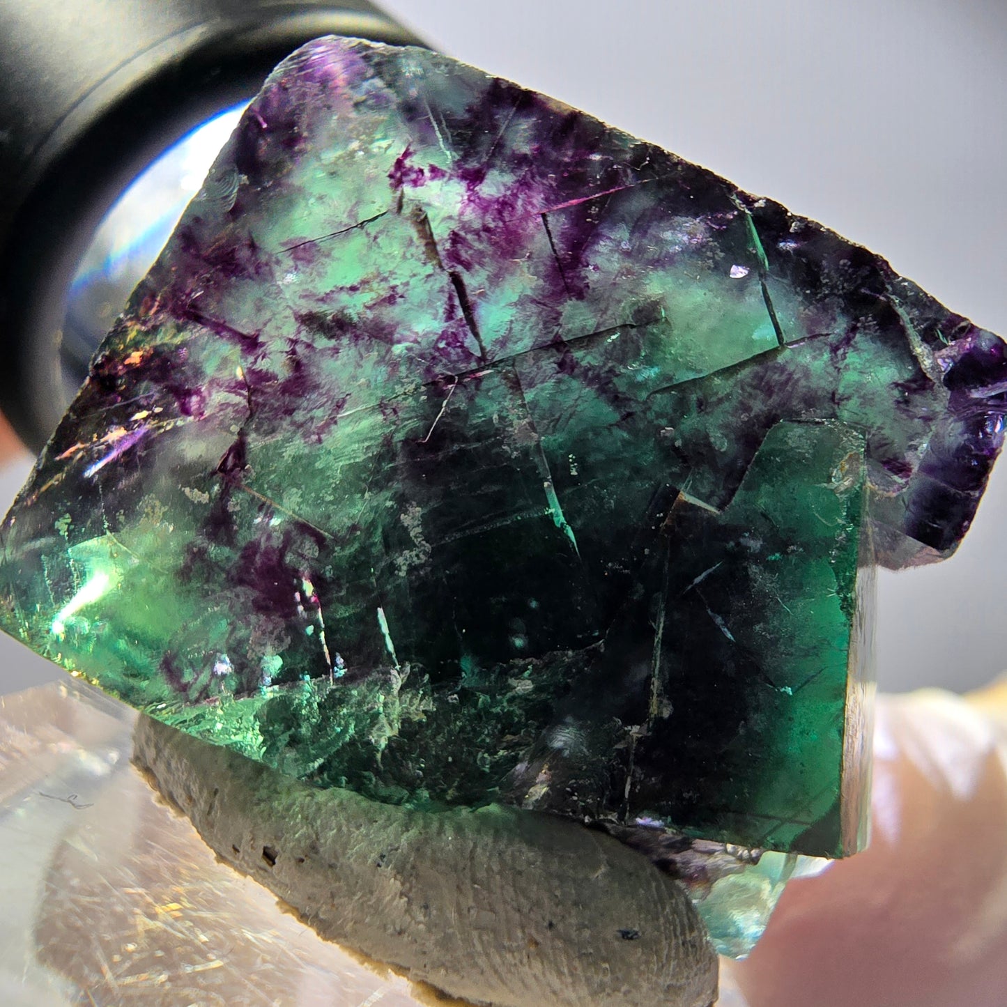 Rare Fluorite Cube Specimen, green purple Okorusu, Namibia 30*22*16mm