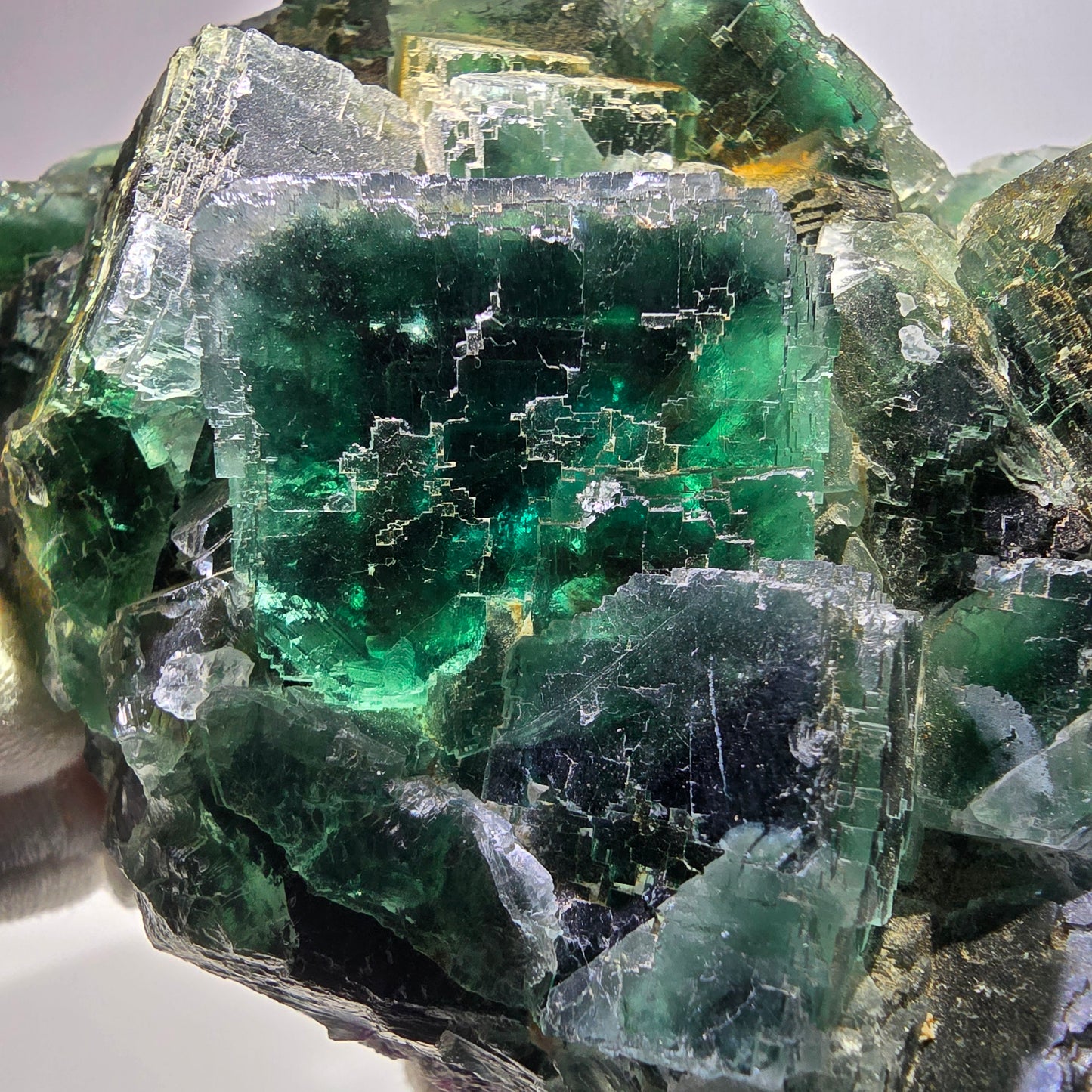 Spécimen de cube de fluorite fantôme XXL, parqueté vert Okorusu, Namibie 150*127*73mm