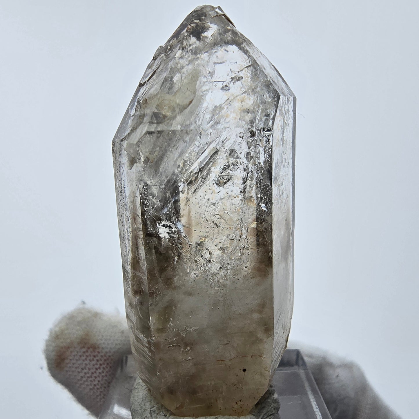 Enhydro Phantom Smoky Quartz Point 3x Bubble Goboboseb, Namibie 50*21*19mm