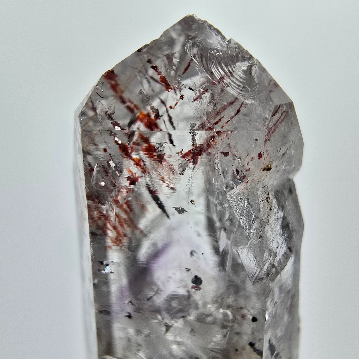 Cristal d'améthyste fantôme Harlequin Streep Mine Goboboseb Namibie 58*17*17mm