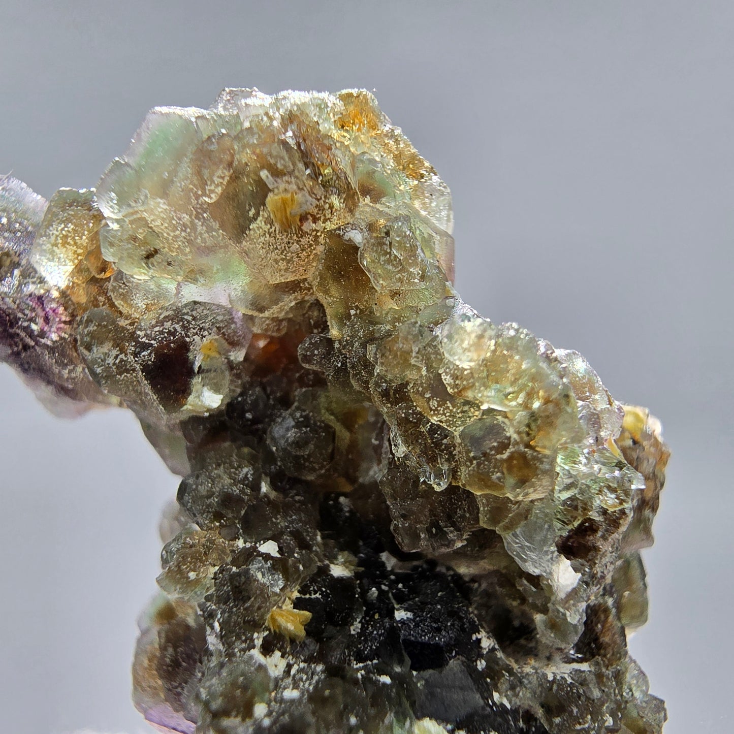 Phantom Fluorit Würfel Muskovit Schörl Turmalin Stufe Erongo, Namibia 41*32*25mm