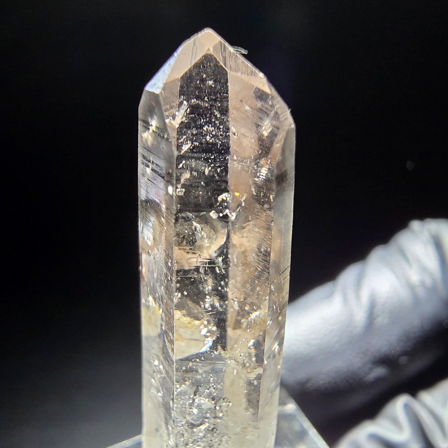 Klare Phantom Rauchquarz Kristallspitze Goboboseb, Namibia 42*11*7mm Sammlung