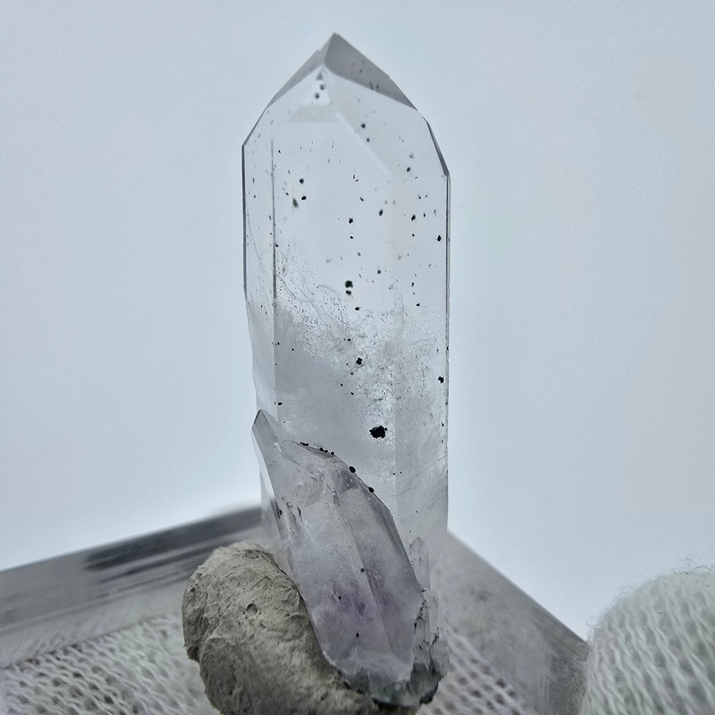 Phantom Hämatit Amethyst Quarz Spitze Streep Mine, Goboboseb, Namibia 31*15*9mm