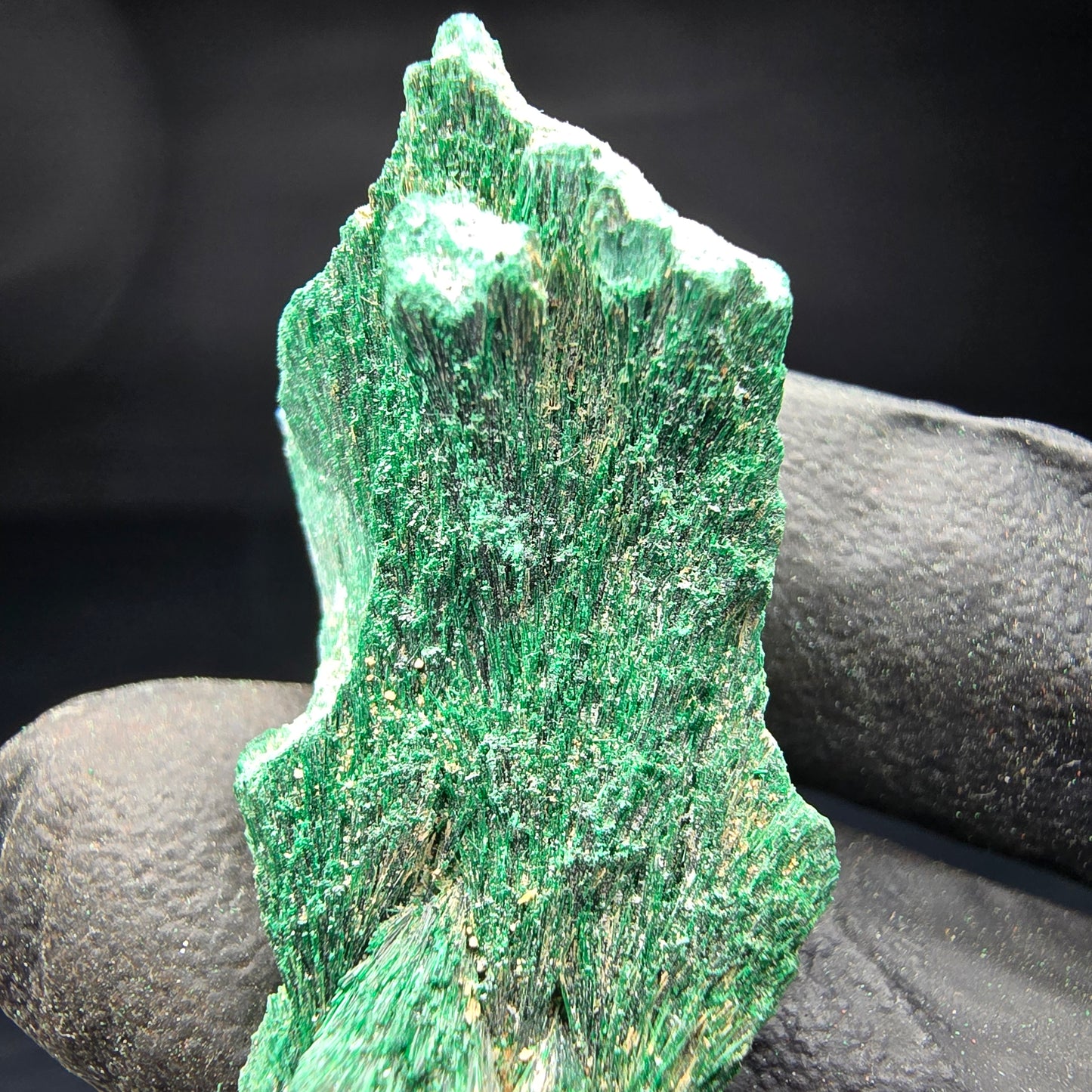Seltene Malachit Stufe, grün Kaokoveld, Namibia 41*19*18mm Mineraliensammlung
