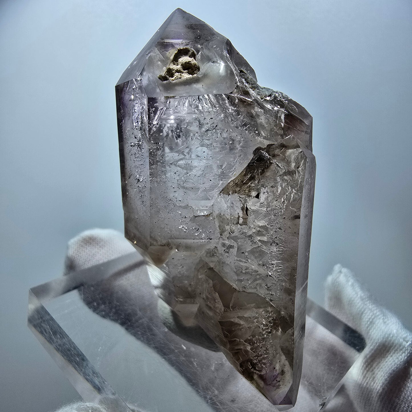Klarer Phantom Amethyst DT Fenster Zepter Kristall Goboboseb, Namibia 65*32*24mm