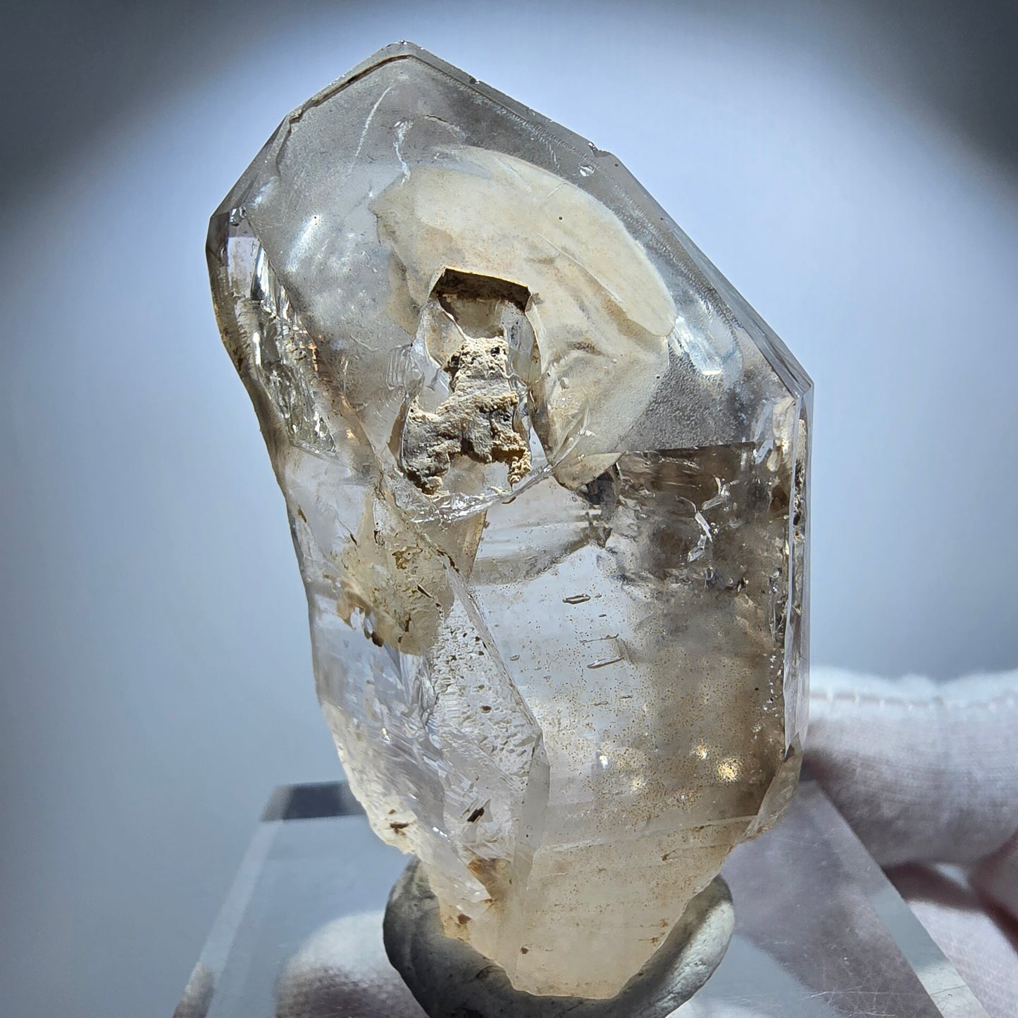 Large Phantom Smoky Quartz Window Scepter Point Goboboseb, Namibia 59*33*29mm