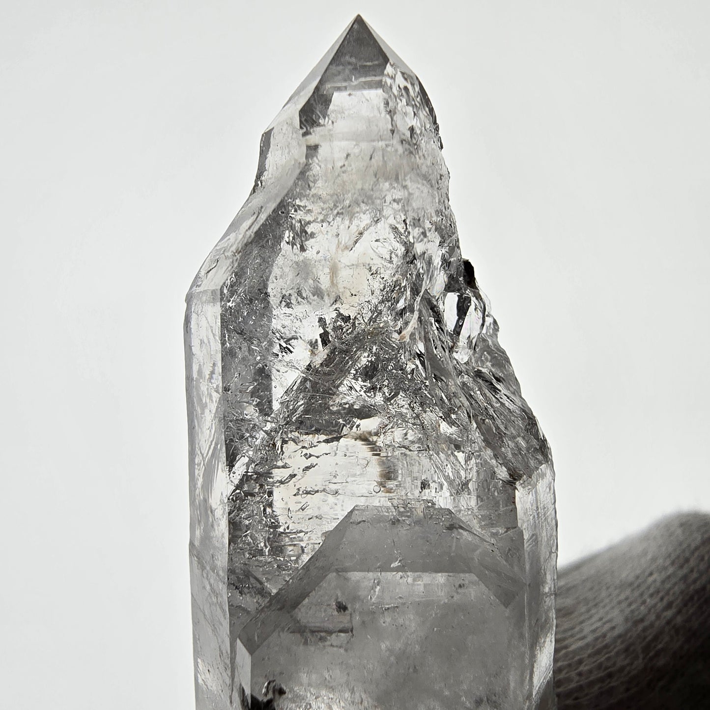 Enhydro Skeleton Smoky Quartz DT Scepter, 1x Bubble Valentine Pocket, Namibia 76*25*19mm