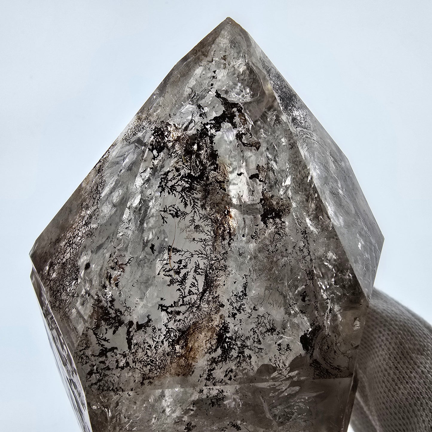 XL Enhydro Window Smoky Quartz Scepter, 2x Bubble (large) Valentine Pocket Namibia 121*67*55mm
