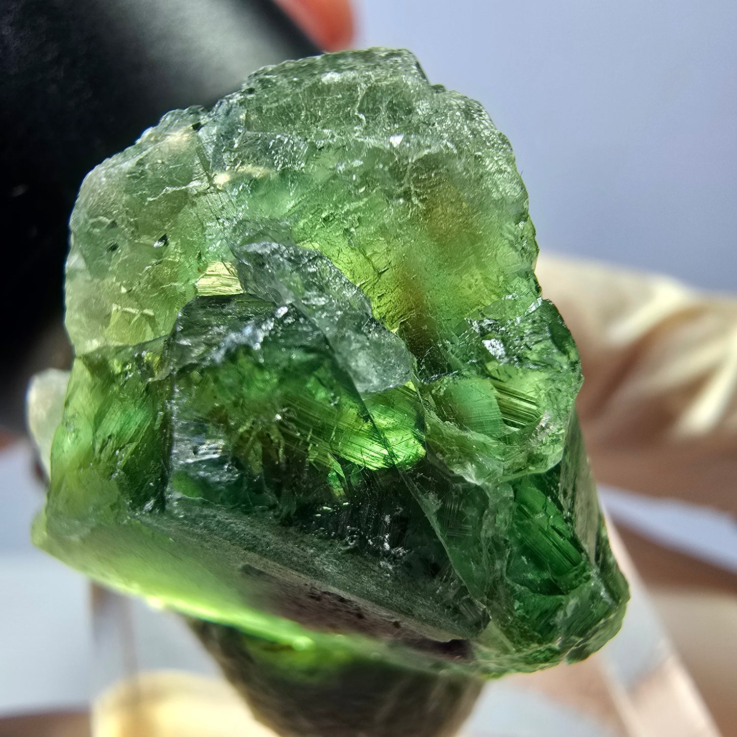 Seltene Phantom Fluorit Würfel Stufe, grün Okorusu, Namibia 28*26*19mm