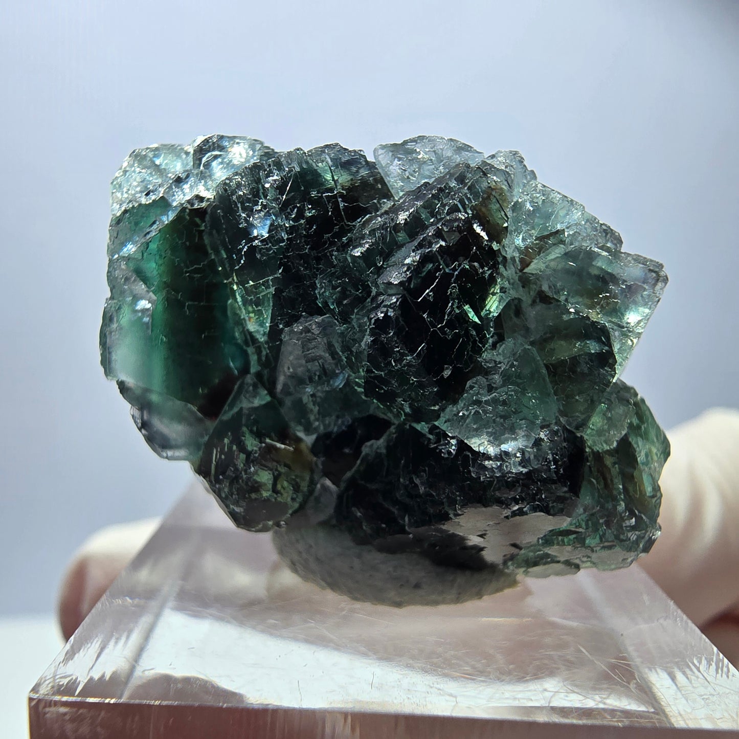 Rare Fluorite Cube Specimen, green purple Okorusu, Namibia 34*23*19mm