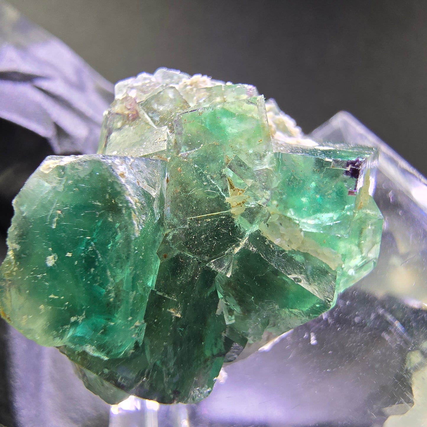 Sehr klare Phantom Fluorit XX Würfel Stufe grün 25*18*15mm aus Okorusu, Namibia