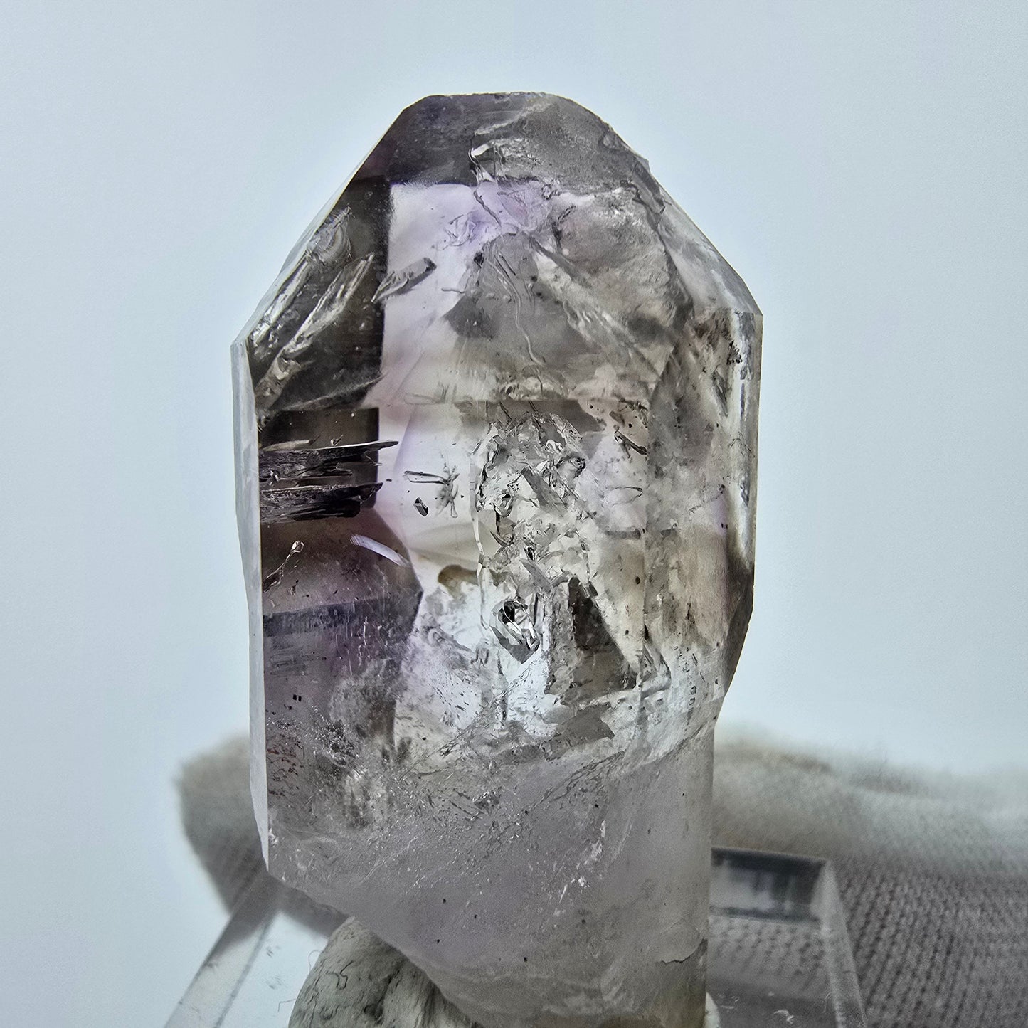 Sceptre d'améthyste fantôme Enhydro 2x Bubble Goboboseb, Namibie 38*20*16mm Collection