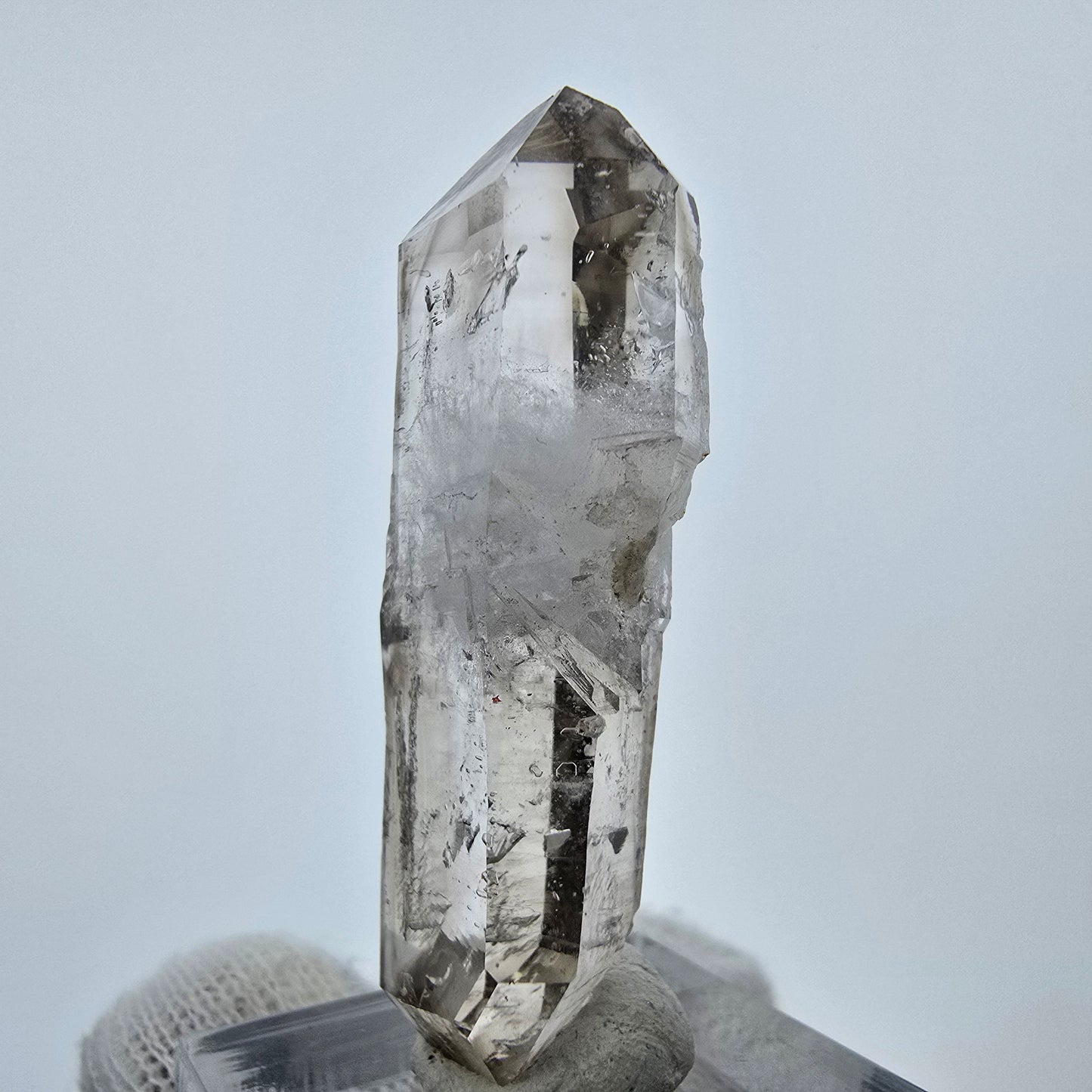 Klarer Phantom Rauchquarz DT Zepter Kristall Goboboseb, Namibia 46*16*9mm