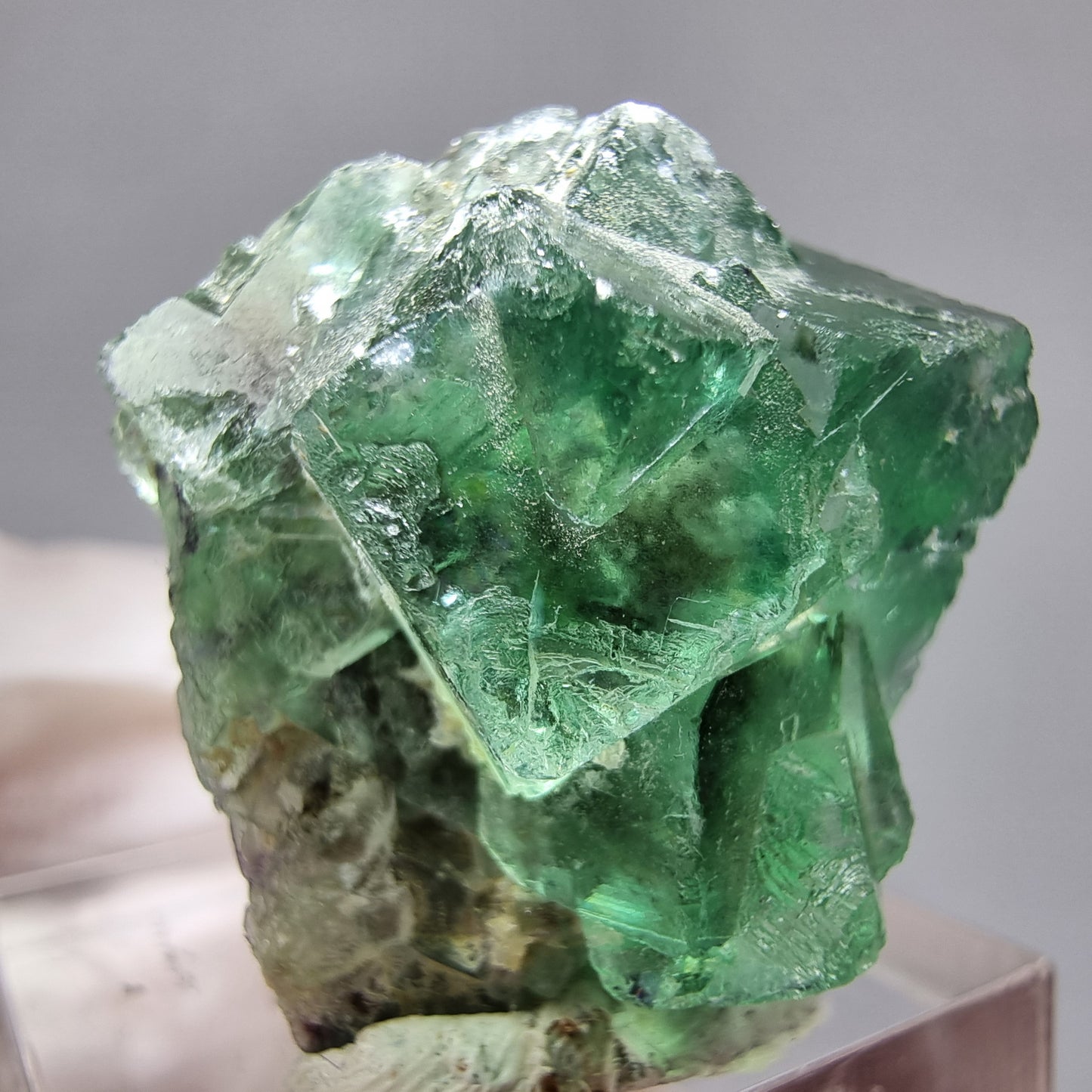 Seltene Fluorit Würfel Stufe grün lila 24*19*17mm Okorusu Namibia Sammlung