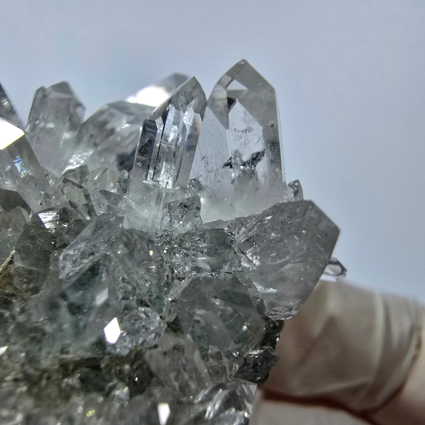 Quartz Starburst, spécimen de chlorite, mine Streep, Goboboseb, Namibie, 54 x 33 x 31 mm