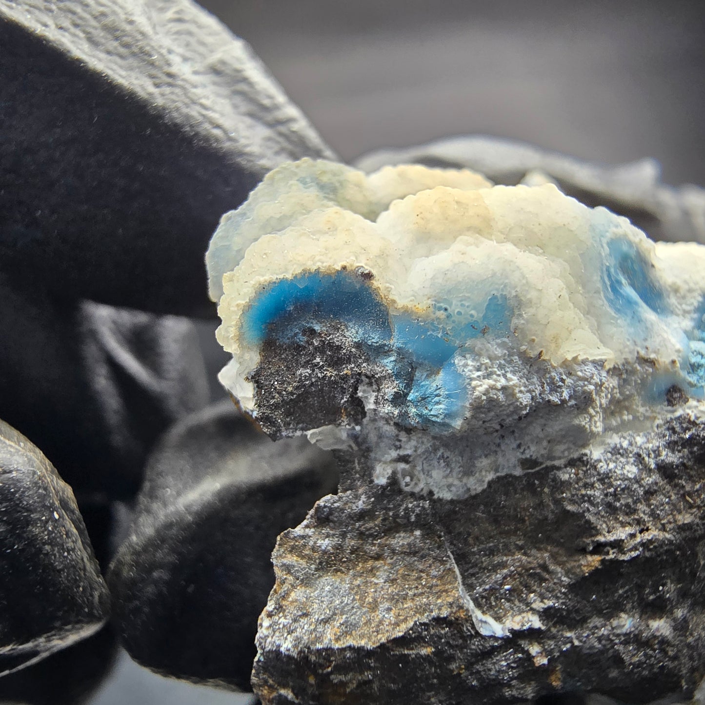 Rare Shattuckite specimen blue, sphere crystals Kaokoveld, Namibia 36*28*23mm