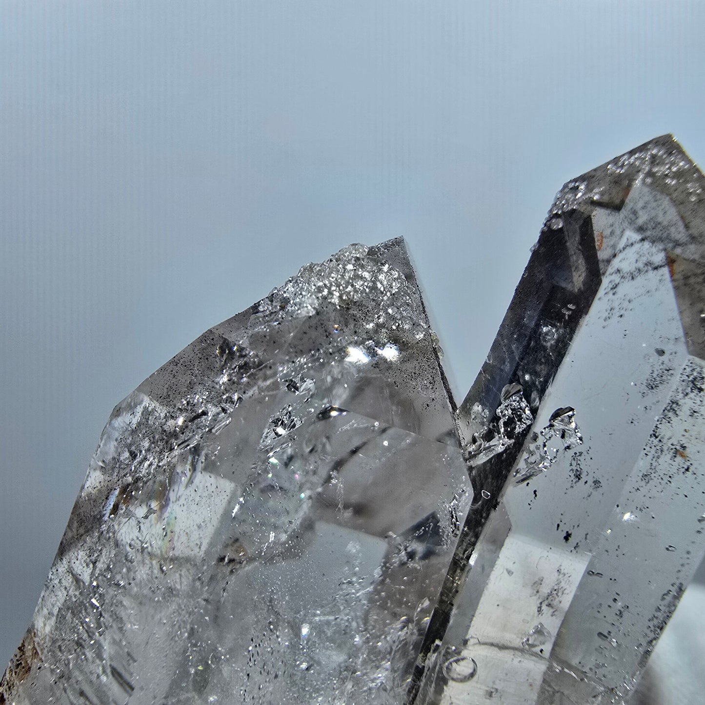 Enhydro Phantom Smoky Quartz Twin, Analcim Valentine Pocket Goboboseb Namibia 57*27*22mm
