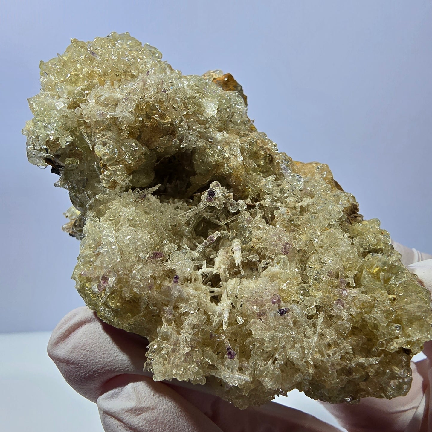 Seltene Hyalit Opal, Orthoklas, Schörl Turmalin Stufe Erongo, Namibia 83*56*53mm