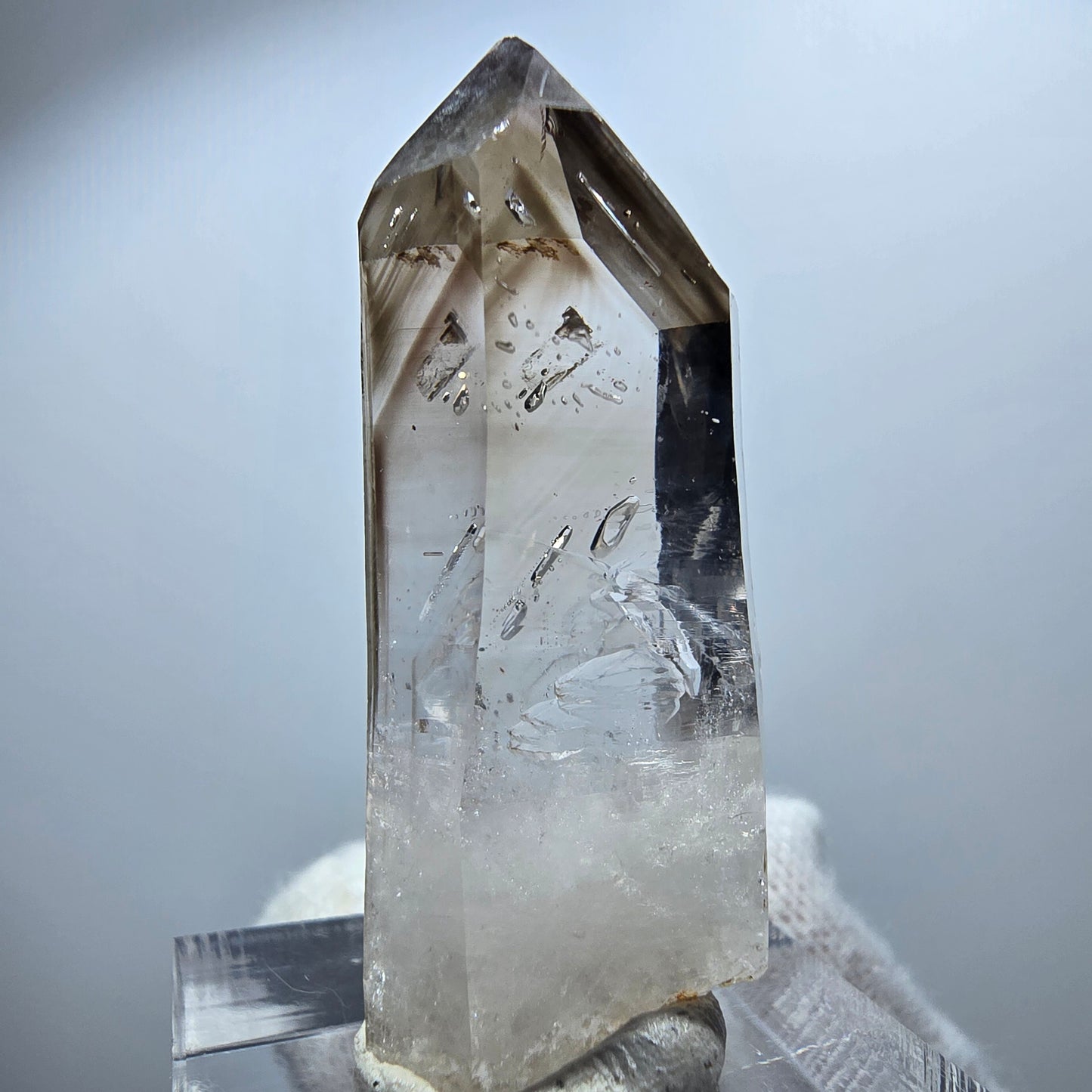 Enhydro Phantom Smoky Quartz Scepter, 1x Bubble Goboboseb, Namibia 39*15*11mm